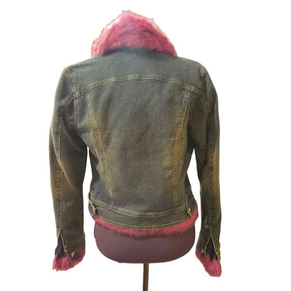 Kaity BoHo Denim jacket with removable lining/fur - Picture 2 of 6